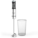 Grunkel - Batidora de mano con accesorios - Función turbo, brazo de acero inoxidable, indicador LED luminoso y botón regulador de velocidad. De fácil limpieza. (Potencia 1500W)