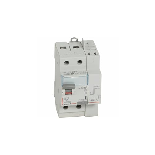 411639 Interrupteur Différentiel Dx3 2p 63a Type A 30ma Arrivée Haute + Départ Haut - 3 Modules - Legrand