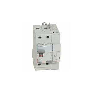 411639 interrupteur différentiel dx3 2p 63a type a 30ma arrivée haute + départ haut 3 modules legrand