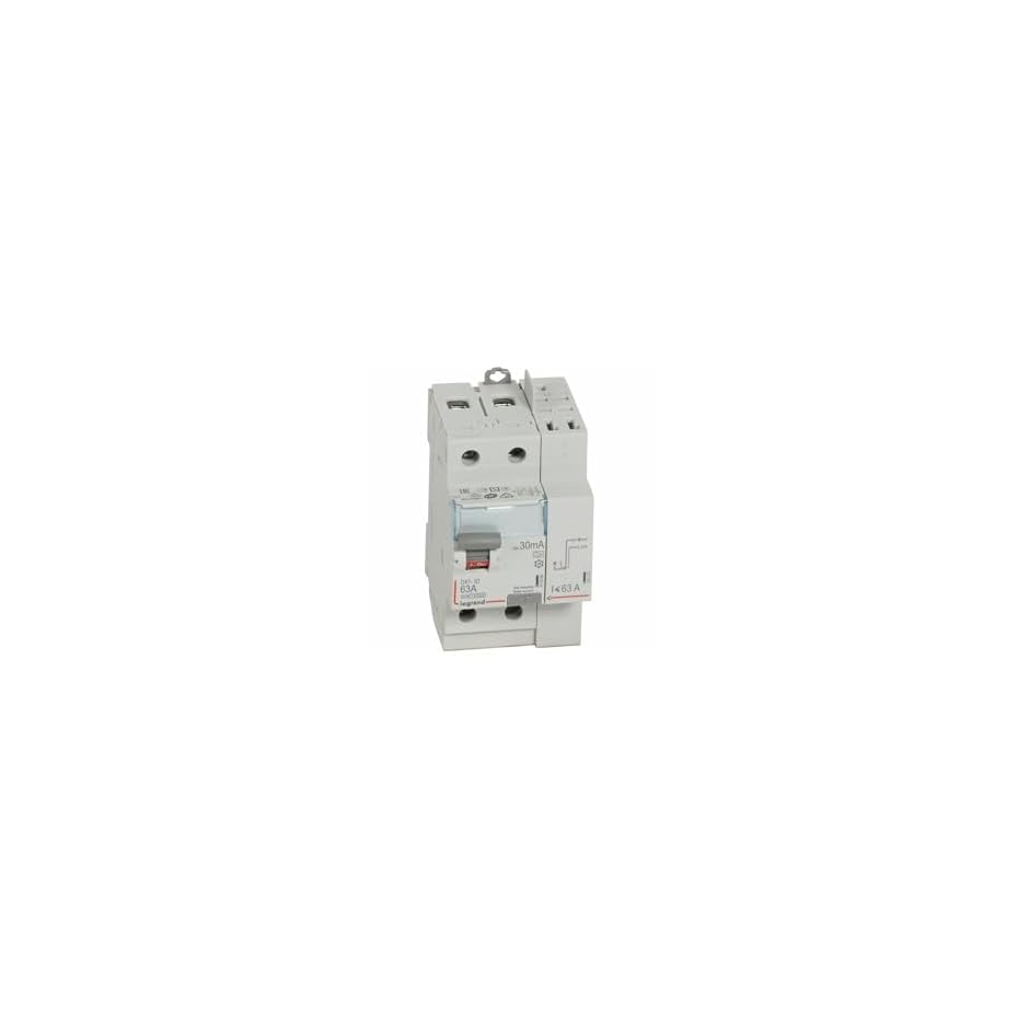 411639 interrupteur différentiel dx3 2p 63a type a 30ma arrivée haute + départ haut 3 modules legrand