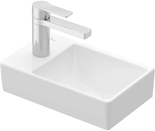 Villeroy & Boch Avento Waschbecken Ohne Überlauf Hahnloch Links 36x22x9 cm Weiß CeramicPlus