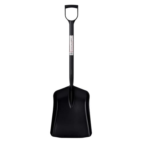 Gorilla Shovel Black Small Multi-Purpose Durable Plastic Lightweight Spade for Garden Home Stable or Builder Small Snow Shovel