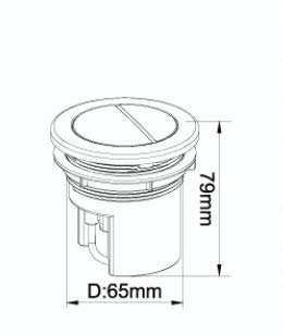 Botón de doble descarga 3/6L cromado para sistemas de cisterna oculta 4