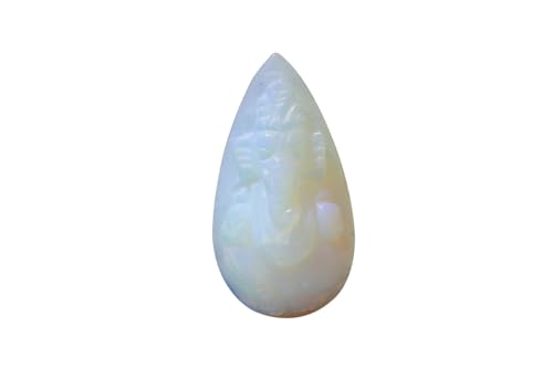 Opale éthiopienne Ganesh gravée main, gemme de prestige 7,7 ct