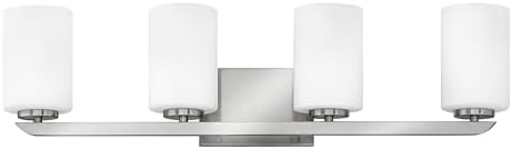 Hinkley Kyra Transitional Four Light Bathroom Vanity Fixture, Brushed Nickel