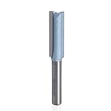 KEENTECH Straight Router Bits with 1/4" Shank, 3/8" Cutting Diameter, 1-11/64" Cutting Depth, C4 Gra