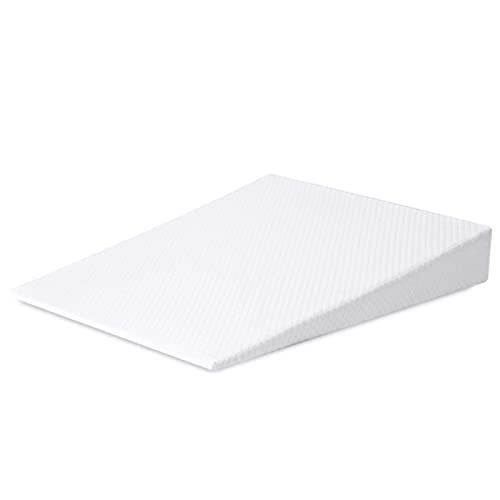 Grand Coussin pour Adultes Cale Anti Ronflement Anti Reflux Gastrique,Coussin à Coin Oreiller Coussin Rehausseur Cale De Lit Coussin Relève-Jambes 80 X 66 Cm,Hauteur 12 Cm,White Cover