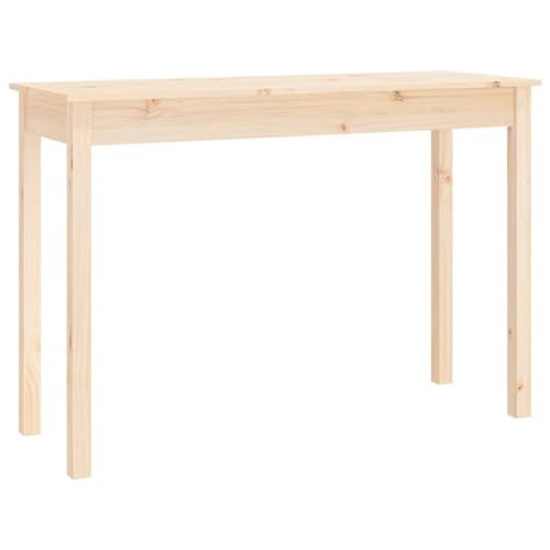 vidaXL Mesa Consola Entrada Mesita Auxiliar Pasillo Decoración Salón Sala de Estar Almacenaje Muebles Adorno Madera Maciza de Pino 110x40x75 cm