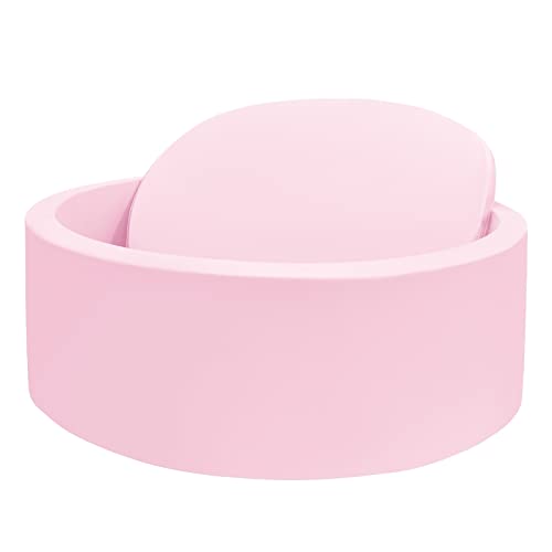 Image of SHJADE Ball Pit for Toddlers, 35.4"x 11.8" Foam Ball Pits, Indoor Soft Round Baby Playpen for Children, Ideal Gift for Toddlers, Pink, (Balls not Included)