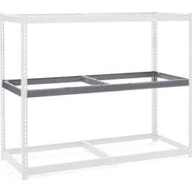 Global Industrial High Cap. Add-On Rack 60Wx48Dx60H 3 Levels Wire Deck 1300 Lb. Per Level Gry