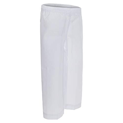 TopTie Pantaloni Karate per Bambini Adulti Pantaloni per Arti Marziali Pantaloni Karate Gi per Studenti-Bianco-Taglia 3
