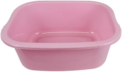 11 Litres Washing Up Bowl Rectangular Plastic Multi-Purpose Basin Mixing Sink Tidy Organizers (Black)
