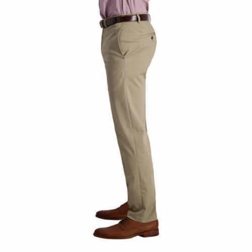 Haggar Men's Premium Non Iron Twill Pants (US, Waist Inseam, 32, 32, Regular, Regular, Med Khaki)3