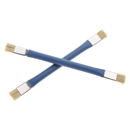 NUOYAQI 2 Pack Lab Anti Static ESD Brush Set Suitable For Keyboard Tablet PCB BGA Repair Soldering 2 Color Keyboard Brushes, Blue