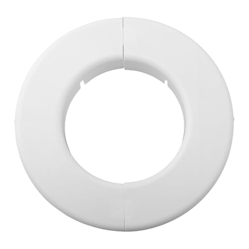 Eawfgtuw Roseta para orificio de entrada de cable, 40-80 mm, plástico de polipropileno blanco, resistente a las heladas y al calor, para instalación de conductos de tubería de aire acondicionado (40
