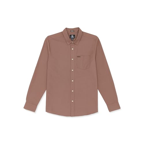 Image of Volcom Men's Long Sleeve Woven Button-up Shirt, Casual Or Dress Shirt for Work & Everyday Wear