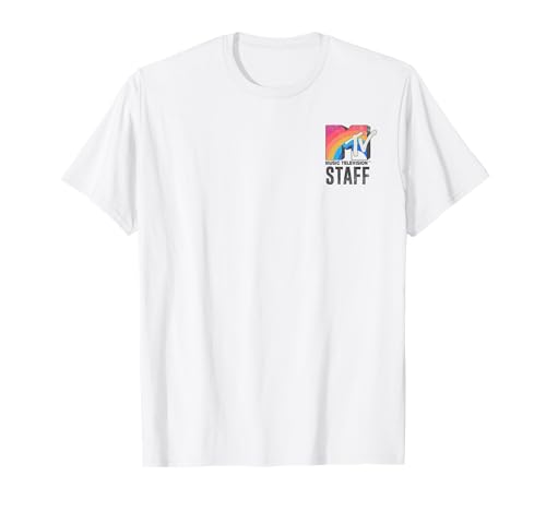 MTV Rainbow Pocket Logo Staff T-Shirt