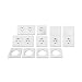 Produktbild McPower Flair - Wand Steckdosen und Schalter Set I Standard I 20-teilig I 8x Steckdose 2x Wechselschalter 10x Rahmen | Aufputz Unterputz | Serie in Weiß matt