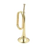 mophrati Trompete mit Mundstück, hochwertige Messingkonstruktion, entwickelt für Marschmusiker, die einen lauten und klaren Klang suchen. Scouting Trompete/Bugle, Instrument der Western Blas.