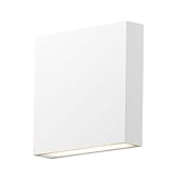 ET2 Lighting Brik 2-Light Outdoor Wall Sconce | White Finish | Aluminum Construction | Architectural Exterior Wall Lantern for Front Porches and Patios | Wet Location Rated | E23214-WT