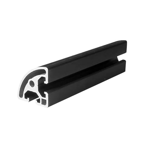 Profilé aluminium noir 4040R-2.0 semi-arc de 500mm pour châssis de guidage