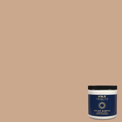 KILZ TRIBUTE Paint & Primer, Interior, Color Sample, Pottery Beige, 8 Ounces