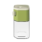 Tarro de condimentos - Salero de vidrio de 12,5x6 cm, recipiente para alimentos de 200 ml, botella medidora sellada, organizador de especias de cocina | Dispensador transparente de coctelera para pimi