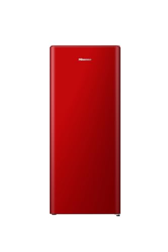 Hisense RR220D4ERE - Frigorifero monoporta con scomparto congelatore, Libera installazione, 165 L, apertura porta a destra, colore rosso