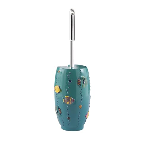 Gedy Dori Escobillero, Resina, Turquesa, 7.7 x 10.7 x 37.5