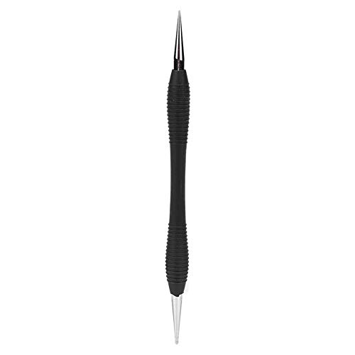 Leathercraft Modeling Tools Dual Head Detail Embossing Sculpting Press Tool for DIY Crafts(Awl Head), Black