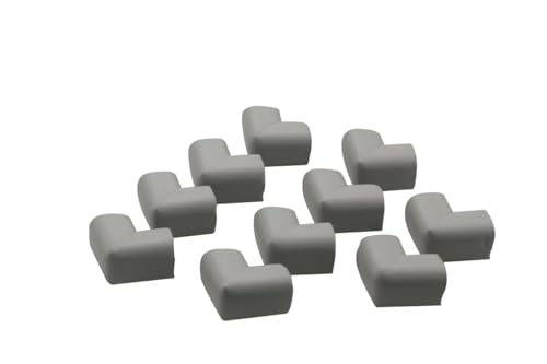 Image of WONDERLAND Soft Rubber Foam Corner Protector Guards for Baby, Furniture Corner Guard, Edge Safety Bumpers, 3M Adhesive Pre-Taped (White /Brown, 10 Corners) (Coffee) (Gray)