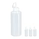 Relaxdays 10028643 Quetschflasche, 4er Set, 1000 ml, für Saucen, Spritzflasche zum Befüllen, Squeeze Flasche, Kunststoff, klar