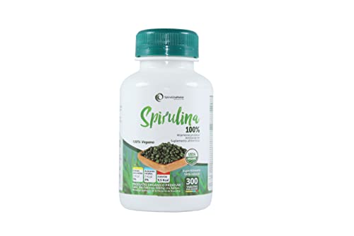 Spirulina Tablets 500 mg 300 Ct by SPIRULINA Mater - Blue Green Algae Superfood - High Protein Supplement - Organic, Vegan, Gluten Free & Non GMO - Not Chlorella