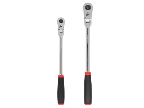 TEKTON 3/8, 1/2 Inch Drive Flex Head Quick-Release Comfort Grip...