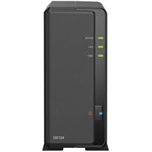 Synology DiskStation DS124 NAS Server with RTD1619B 4-Core 1.7GHz CPU, 1GB Memory, 8TB HDD Storage, 1 x 1GbE LAN Port, DSM Operating System
