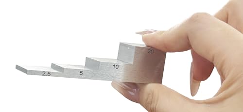 Bloque de calibración ultrasónico de 4 pasos 2.5mm 5mm 10mm 20mm de aluminio 6063 para calibración de grosor y linealidad miniatura 4