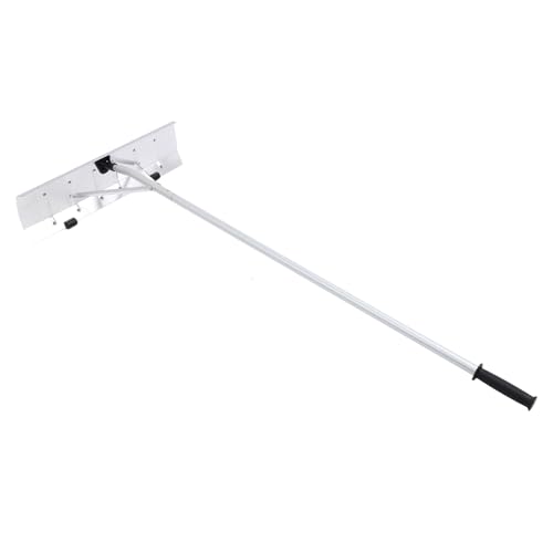 Telescoping Snow Roof Rake with Wheels, Adjustable 20ft Aluminum Pole with Detachable Sections, Ice...
