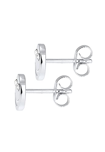 Elli Ohrringe Damen Ohrstecker Smile Face mit Kristall in 925 Sterling Silber – Ansicht 4