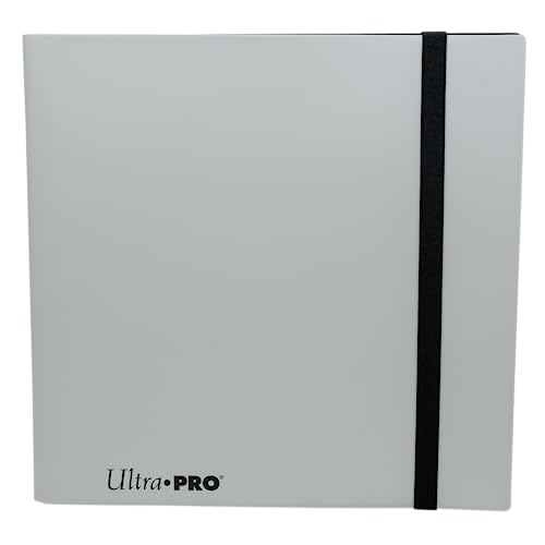Image of Ultra Pro - Eclipse 12-Pocket Arctic White PRO-Binder for 480 Cards Standard Size Cards, Protects Collectible Cards, Gaming Cards and Sports Cards In Ultra PRO Deck Protector Sleeves