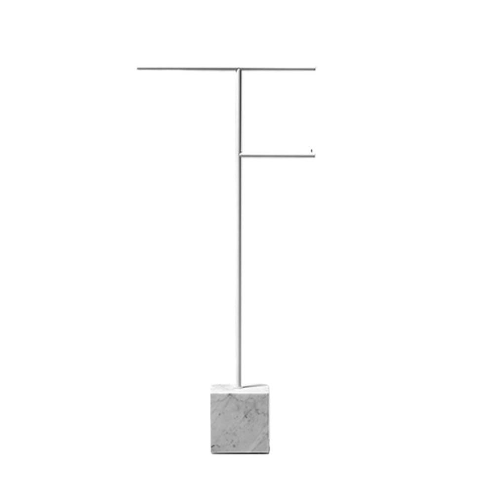 towel rail Bathroom Towel Rack Marble Standing Simple Stainless Steel Floor-standing Mobile(White,Medium)