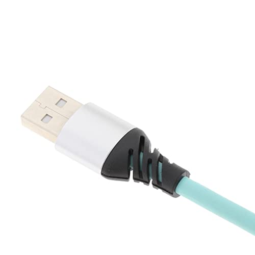 Image of CALANDIS Coiled USB Type C Cable for Pc for Mechanical Keyboard Cellphone Accessories Blue White