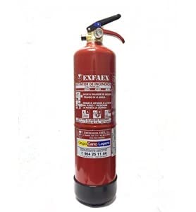 Grupo Cano Lopera | Extintor Universal Polvo Seco ABC con Capacidad de 3 Kg | Homologado | Eficacia 13A - 89B | Útil para Casa - Caravana - Oficina - Restaurante | Incluye soporte para Pared Cover