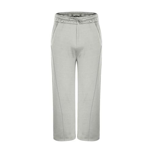 DESKABLY Baggy Sweatpants for Men Straight Leg Jogger Pants Elastic Waist Athletic Running Sweatpants Soft Lounge Pants Fall4