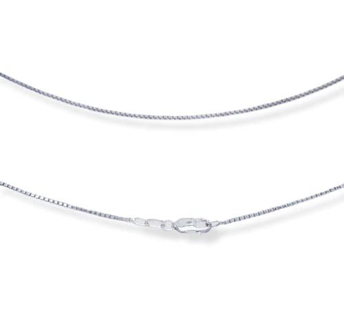 CRAFT WIRE 925 Sterling Silver Very Thin 0.7mm Box Chain Necklace Made in ITALY