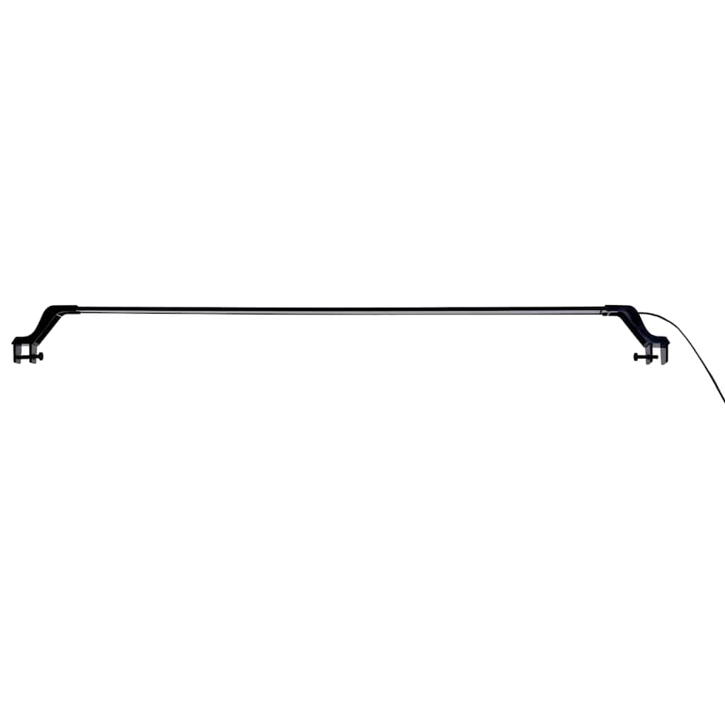 LED Aquarium Beleuchtung mit Klemmen, 115 bis 130 cm, 32 W Aluminiumgehäuse, Blau Weiß Licht, für Pflanzenwachstum, Süßwasser Meerwasser Becken, modern und energiesparend
