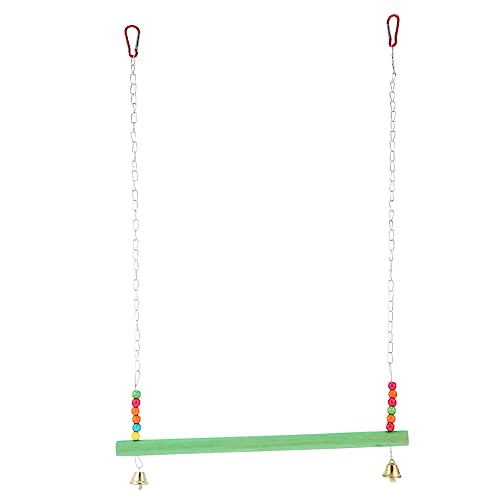 Mikikit Chicken Roosting Ladder Pet Chicken Swing Toy Wooden Climbing Frame Bird Toy Accessory Random Color