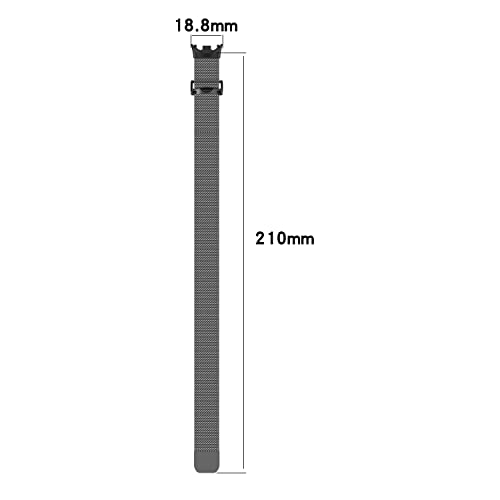 Milanese Magnetic Straps for Xiaomi Smart Band 10/9/8 Strap Men Women,Magnet Stainless Steel Mesh Metal Bracelet Adjustable Waterproof Replacement Sport Wristband Band for mi Band 10/9/8 - Image 3