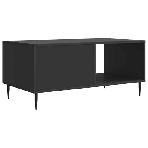 Table basse noire en bois table d'appoint de salon moderne 90cm - 7