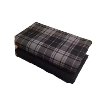 Men’s Shirt & Pant Fabric Set – Plaid Check Design, Soft Cotton Blend (Unstitched)