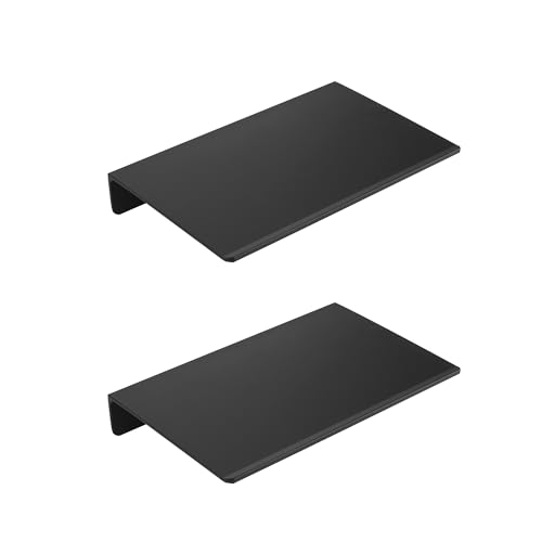 JOOM Metal Wall Floating Shelf - Metal Wall Shelf, Floating Shelf, Bathroom Shelf, Display Shelves for Storage (Black, 8 Inch)